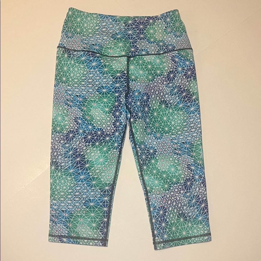 Victoria’s Secret Sport VSX Knockout Capri Leggings Geometric High Rise M